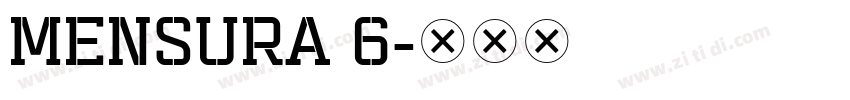 Mensura 6字体转换